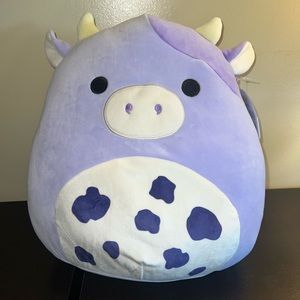 NWT Squishmallow Bubba Purple Cow 14”